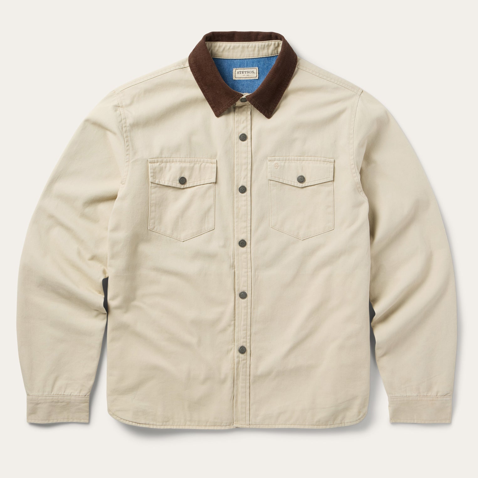 Corduroy Collar Shirt Jacket Tan | Stetson