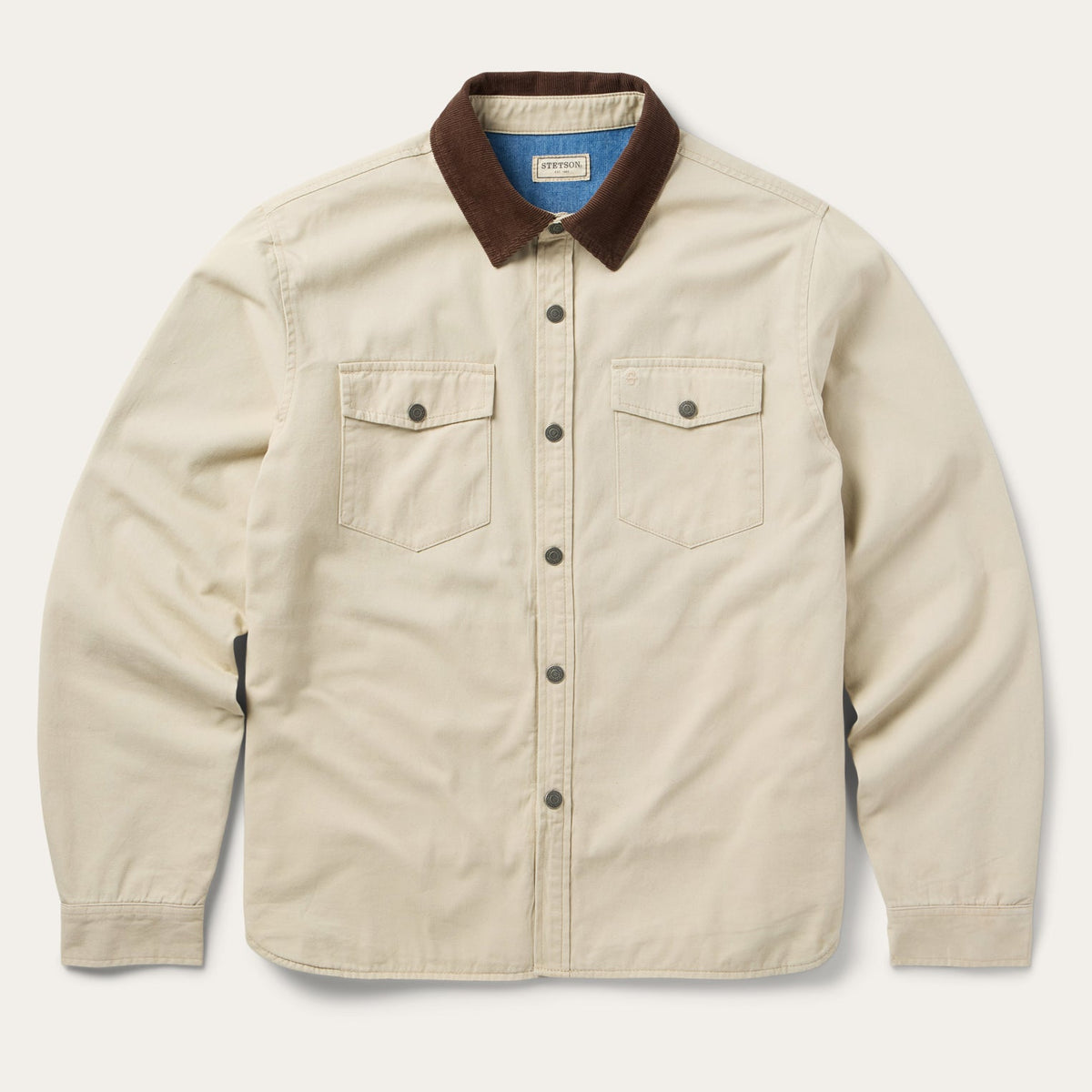 Corduroy Collar Shirt Jacket Tan | Stetson