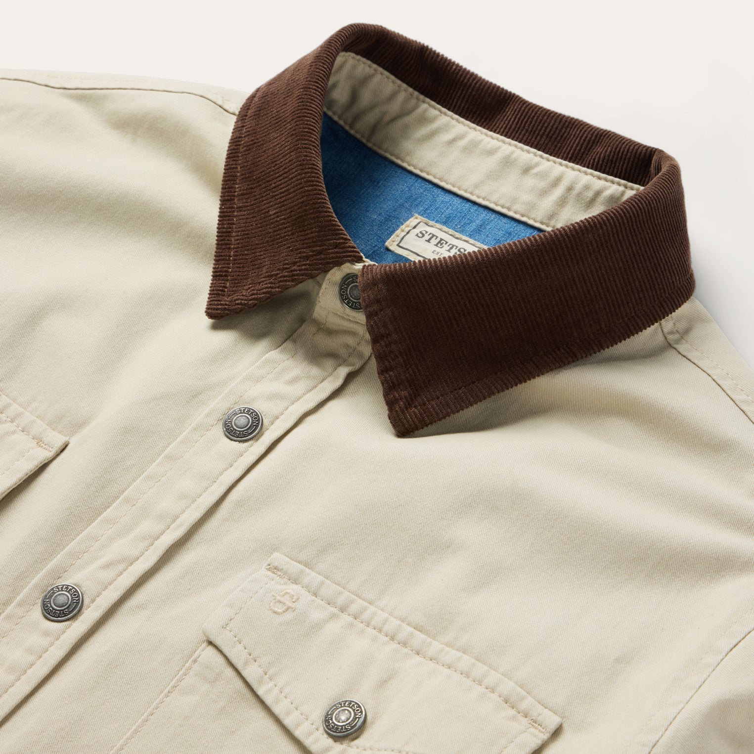 Corduroy Collar Shirt Jacket Tan | Stetson