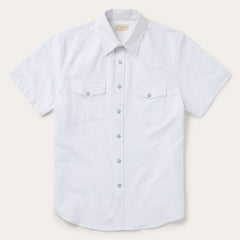 White Oxford Short Sleeve Western Shirt White | Stetson