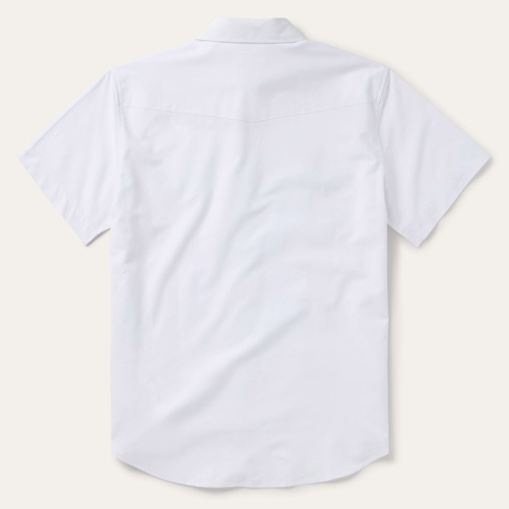 White Oxford Short Sleeve Western Shirt White | Stetson