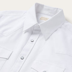 White Oxford Short Sleeve Western Shirt White | Stetson