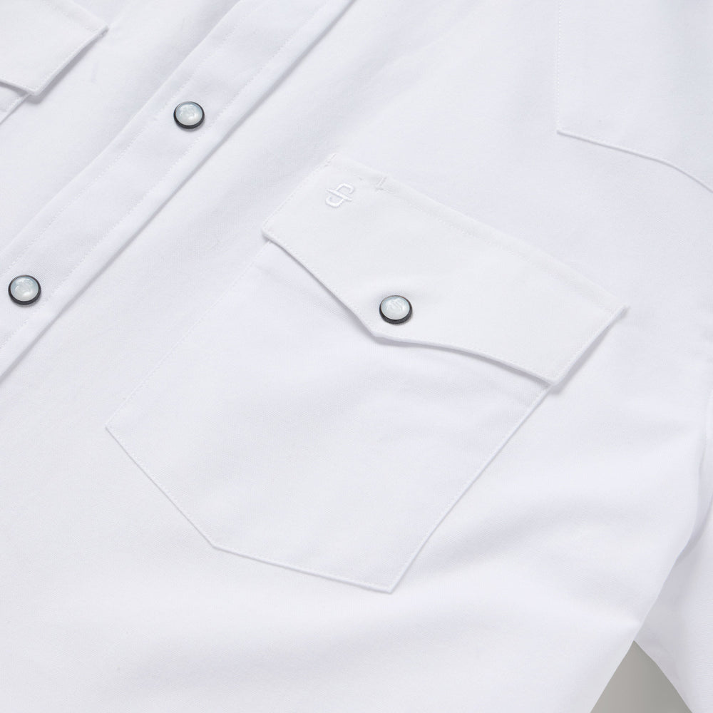 White Oxford Short Sleeve Western Shirt White | Stetson