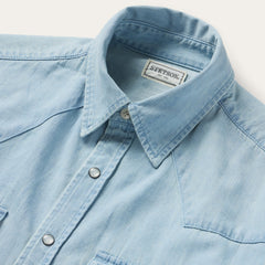 Chambray Oxford Western Shirt Blue | Stetson