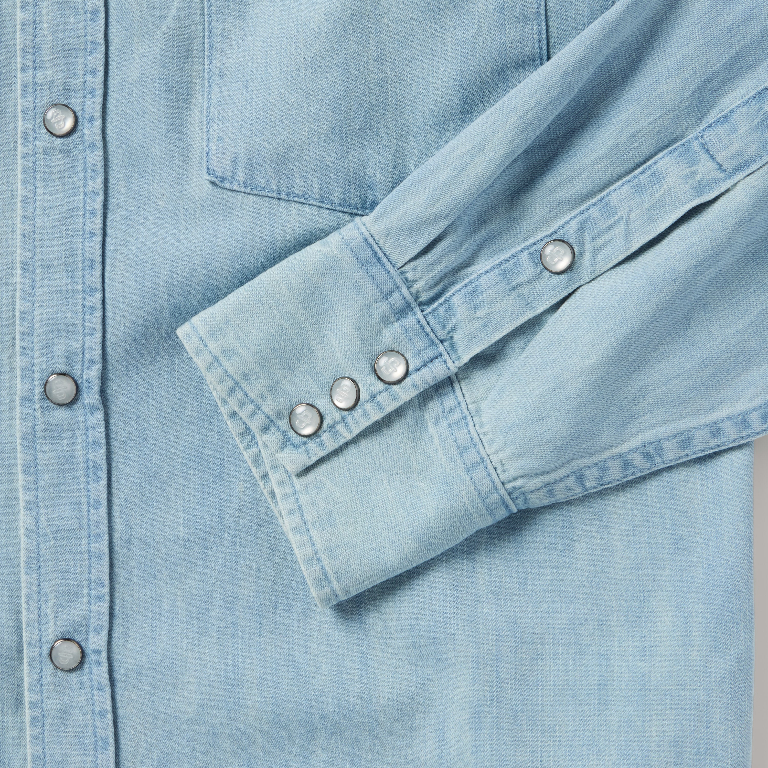 Chambray Oxford Western Shirt Blue | Stetson