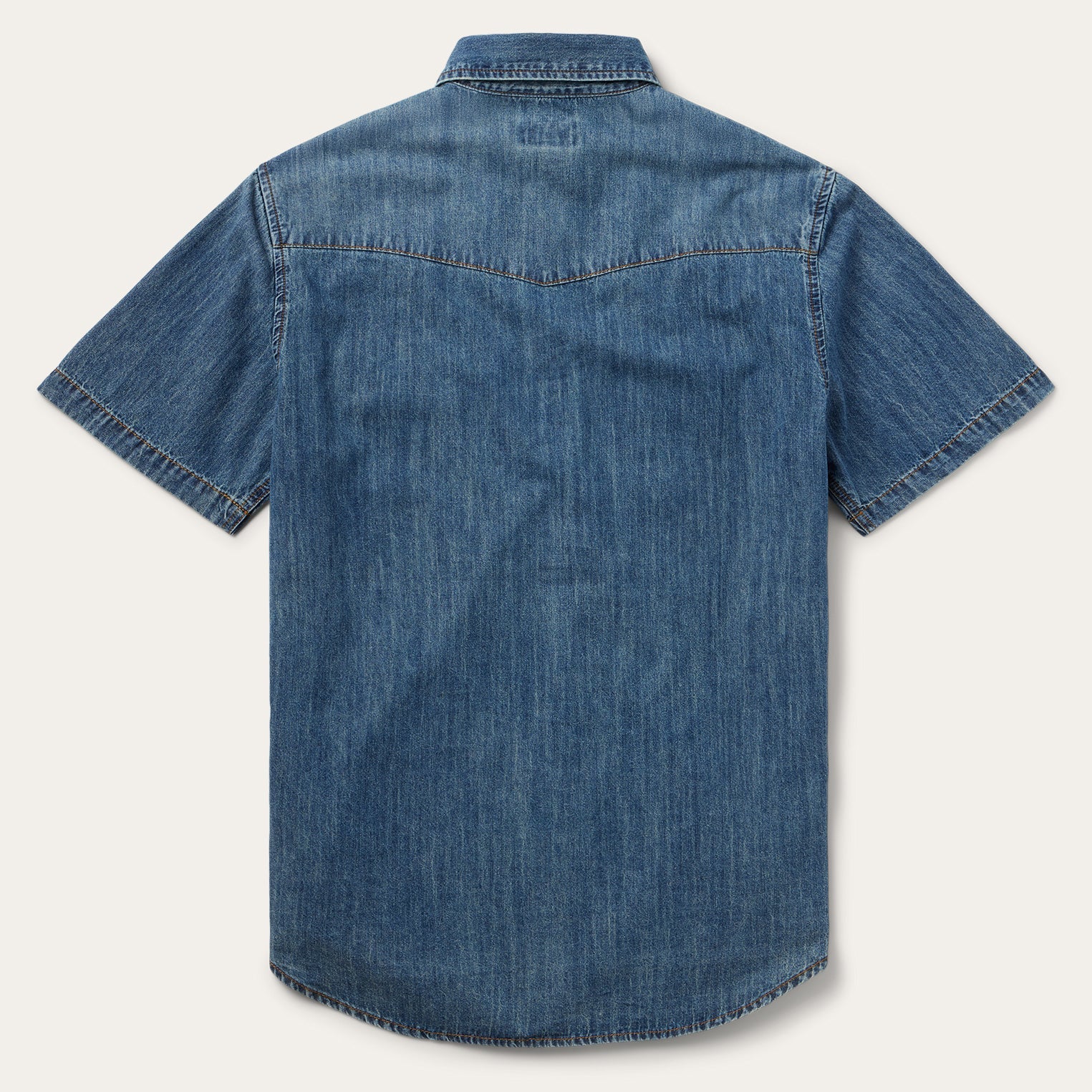Turquoise Snap Short Sleeve Denim Shirt Blue | Stetson