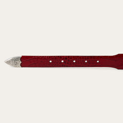 Croco Print Tapered Belt Red | Stetson