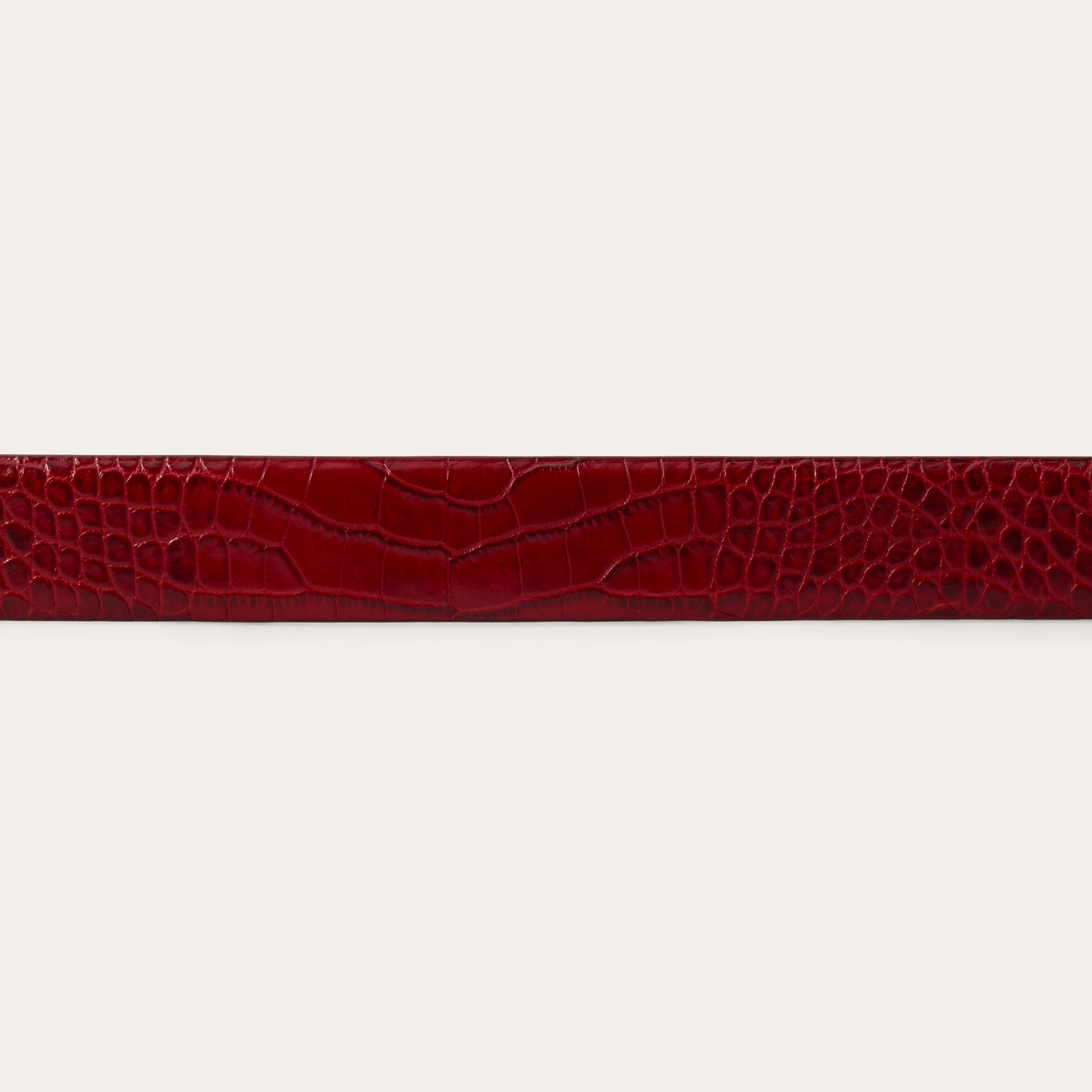 Croco Print Tapered Belt Red | Stetson