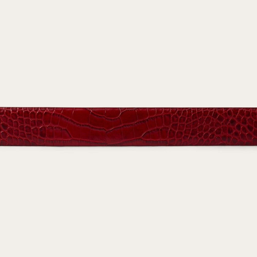 Croco Print Tapered Belt Red | Stetson