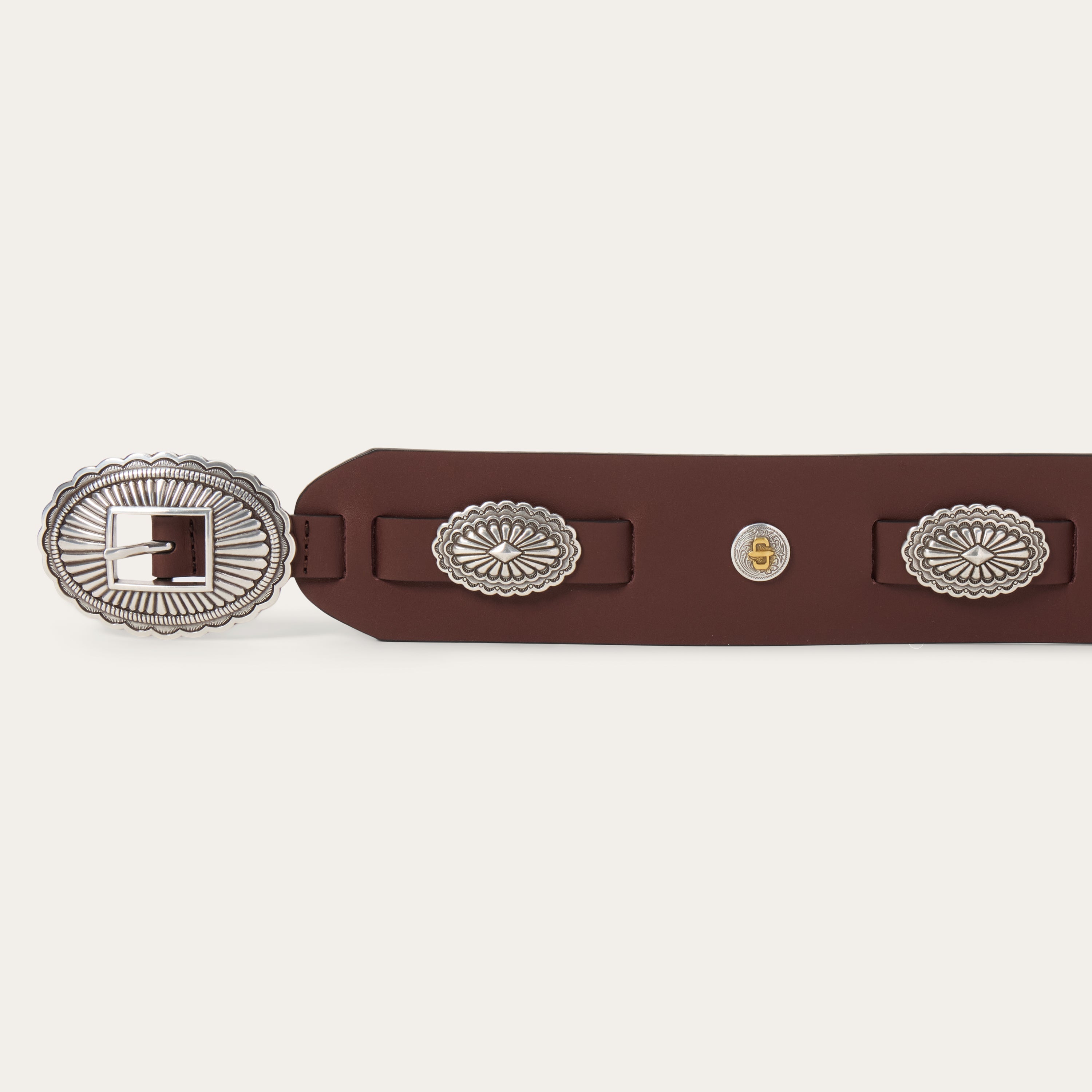 Southwestern Concho Wide Belt Brown | Stetson