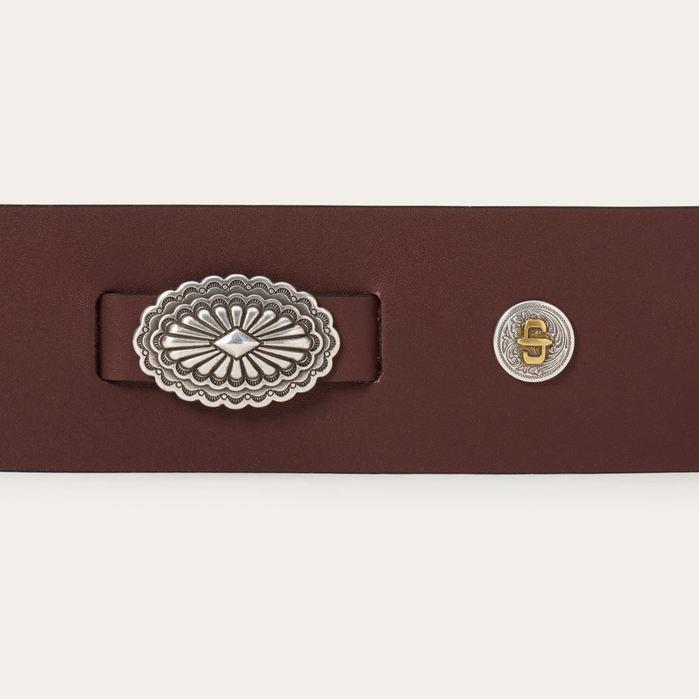 Southwestern Concho Wide Belt Brown | Stetson