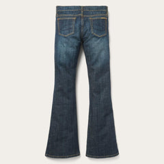 816 Classic Boot Cut Jeans In Dark Wash Blue | Women Stetson Denim