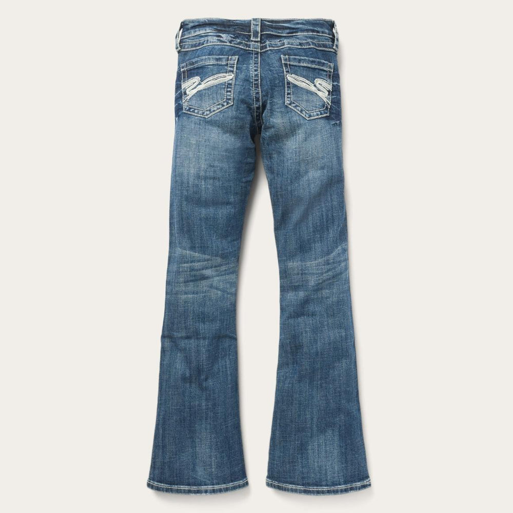 816 Fit Jeans With White &quot;S&quot; Back Pocket Blue | Women Stetson Denim