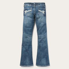 816 Fit Jeans With White &quot;S&quot; Back Pocket Blue | Women Stetson Denim