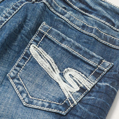 816 Fit Jeans With White &quot;S&quot; Back Pocket Blue | Women Stetson Denim