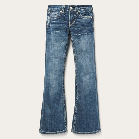 816 Fit Jeans With White &quot;S&quot; Back Pocket Blue | Women Stetson Denim