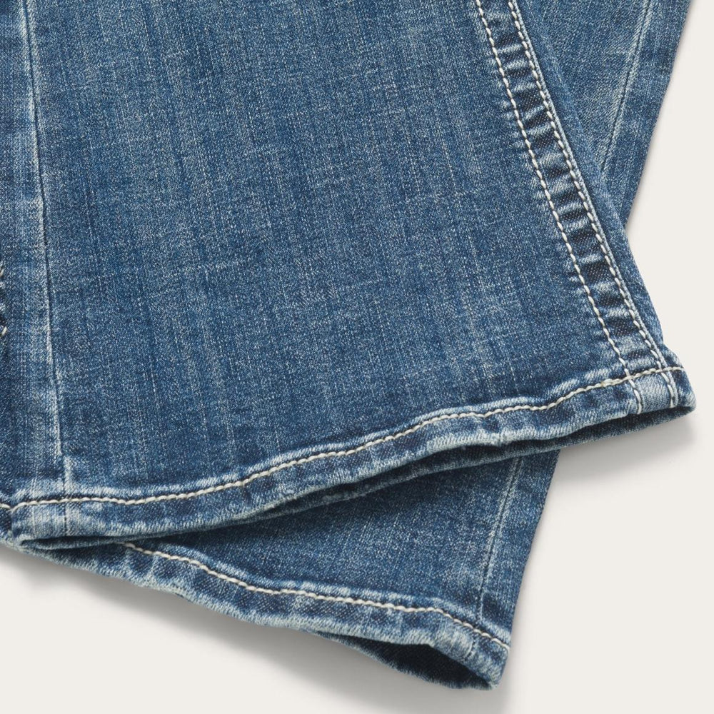 816 Fit Jeans With White &quot;S&quot; Back Pocket Blue | Women Stetson Denim