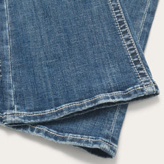 816 Fit Jeans With White &quot;S&quot; Back Pocket Blue | Women Stetson Denim