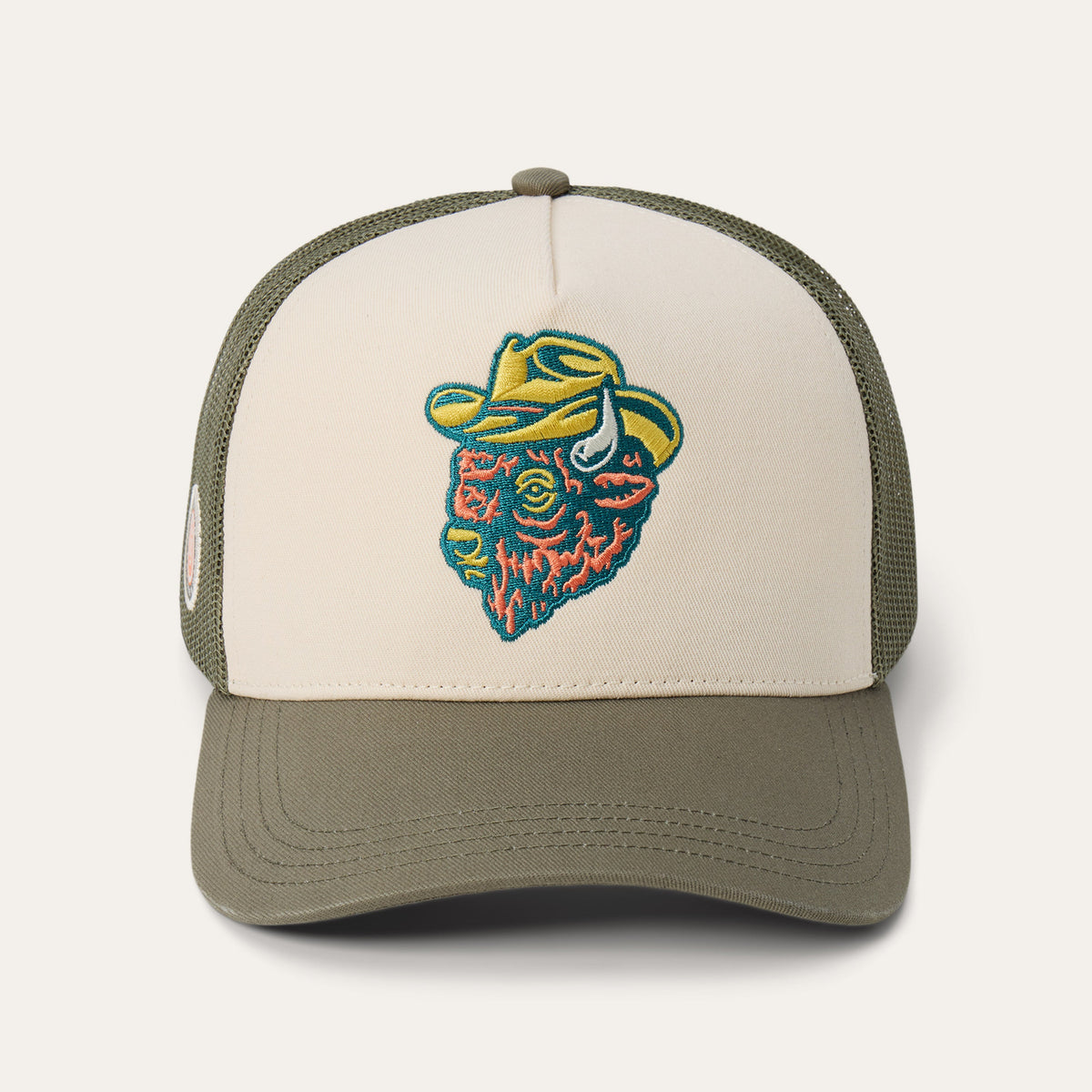 Outlaw Trucker Hat Olive/Cream | Stetson