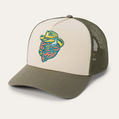 Outlaw Trucker Hat Olive/Cream | Stetson