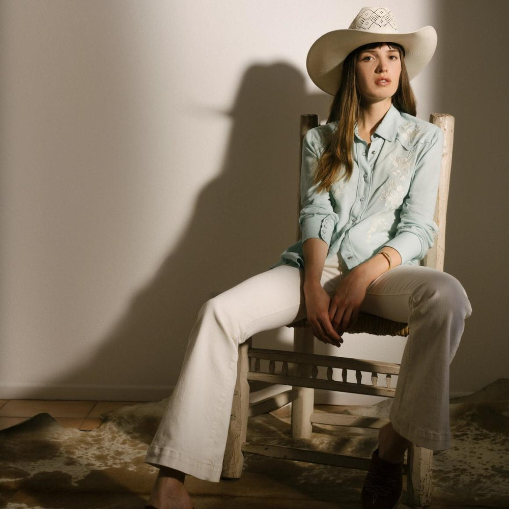 921 High Rise Flare Fit Jean White | Women Stetson Denim
