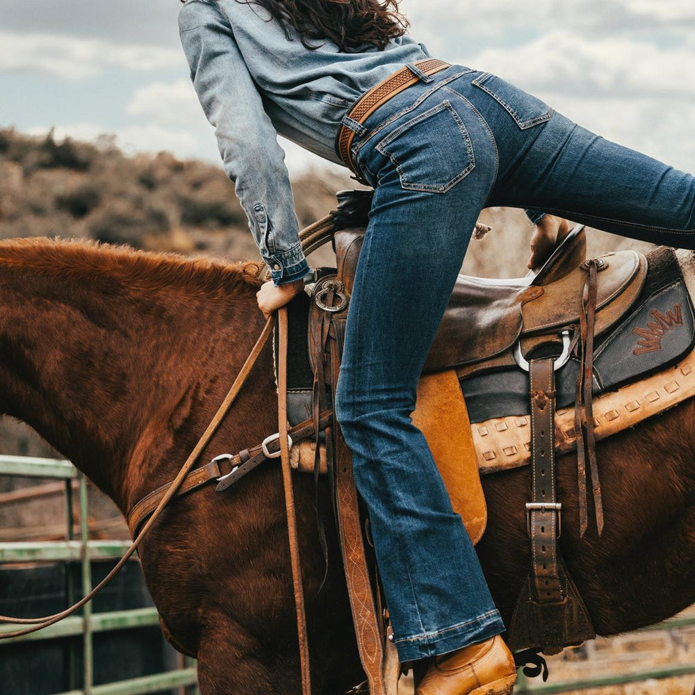 921 High Rise Flare Jeans Blue | Women Stetson Denim