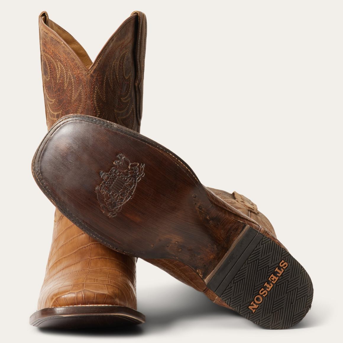 Aces Alligator Boots Brown | Men Stetson Exotics