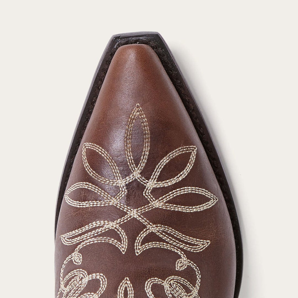 Adeline Burnished Brown Back Zip Cowboy Boot Brown | Women Stetson Western