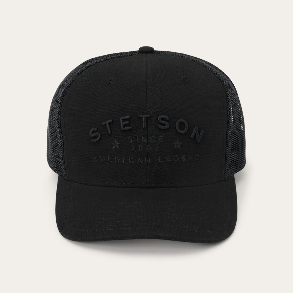 American Legend Trucker Cap Black | Men/Women Stetson Caps &amp; Truckers
