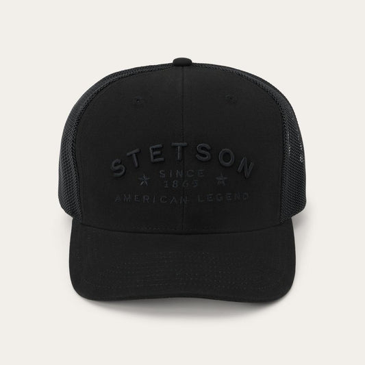 American Legend Trucker Cap Black | Men/Women Stetson Caps &amp; Truckers