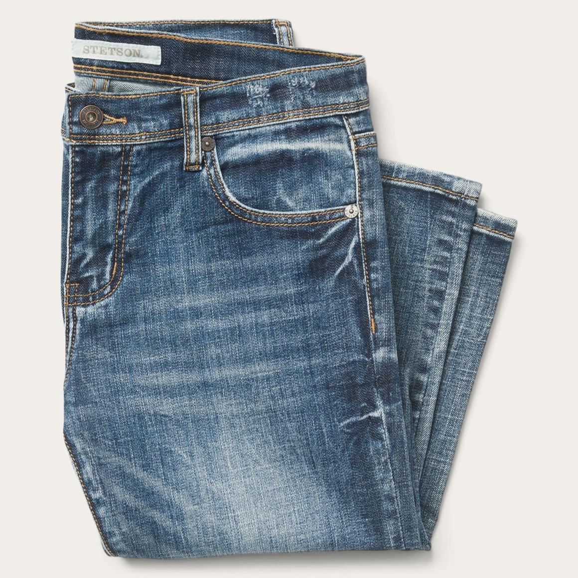 Ankle-Length Boyfriend Fit Jean Blue | Women Stetson Denim