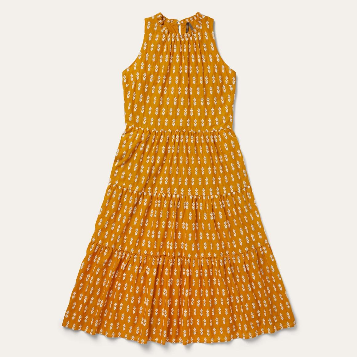Aztec Dress Yellow | Women Stetson Midi
