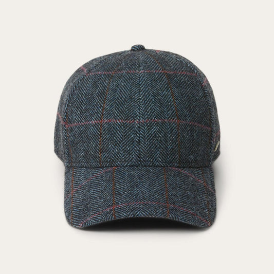 Baseball Cap Wool Blue Herringbone | Men/Women Stetson Caps &amp; Truckers