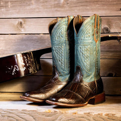 Big Horn Tobacco Alligator Cowboy Boot Brown | Men Stetson Western