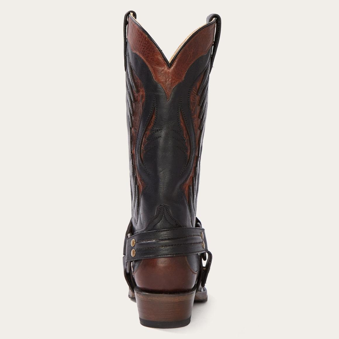 Biker Outlaw Oiled Leather Cowboy Boot Brown | Men Stetson Western