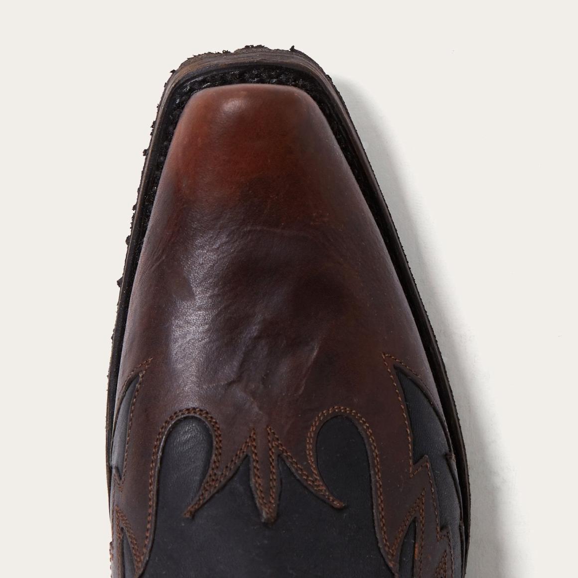 Biker Outlaw Oiled Leather Cowboy Boot Brown | Men Stetson Western