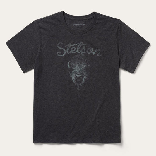 Bison Spirit Graphic Tee Black | Men Stetson Tees