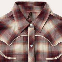 Black Cherry Plaid Shirt Dress Red | Women Stetson Midi