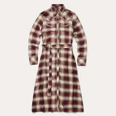 Black Cherry Plaid Shirt Dress Red | Women Stetson Midi