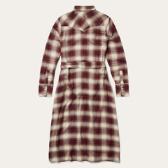 Black Cherry Plaid Shirt Dress Red | Women Stetson Shirt Dresses
