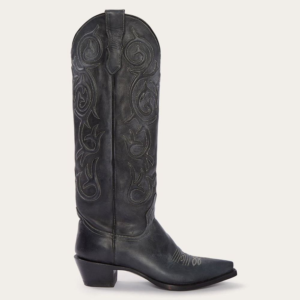 Blair Corded Side Zip Cowboy Boot Black | Women Stetson Western