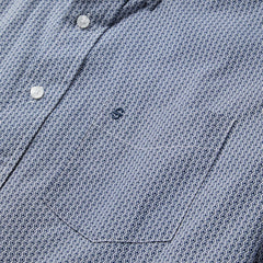 Blue Deco Geo Print Button Front Shirt Blue | Men Stetson Western Shirts