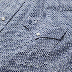 Blue Deco Geo Print Western Shirt Blue | Men Stetson Western Shirts