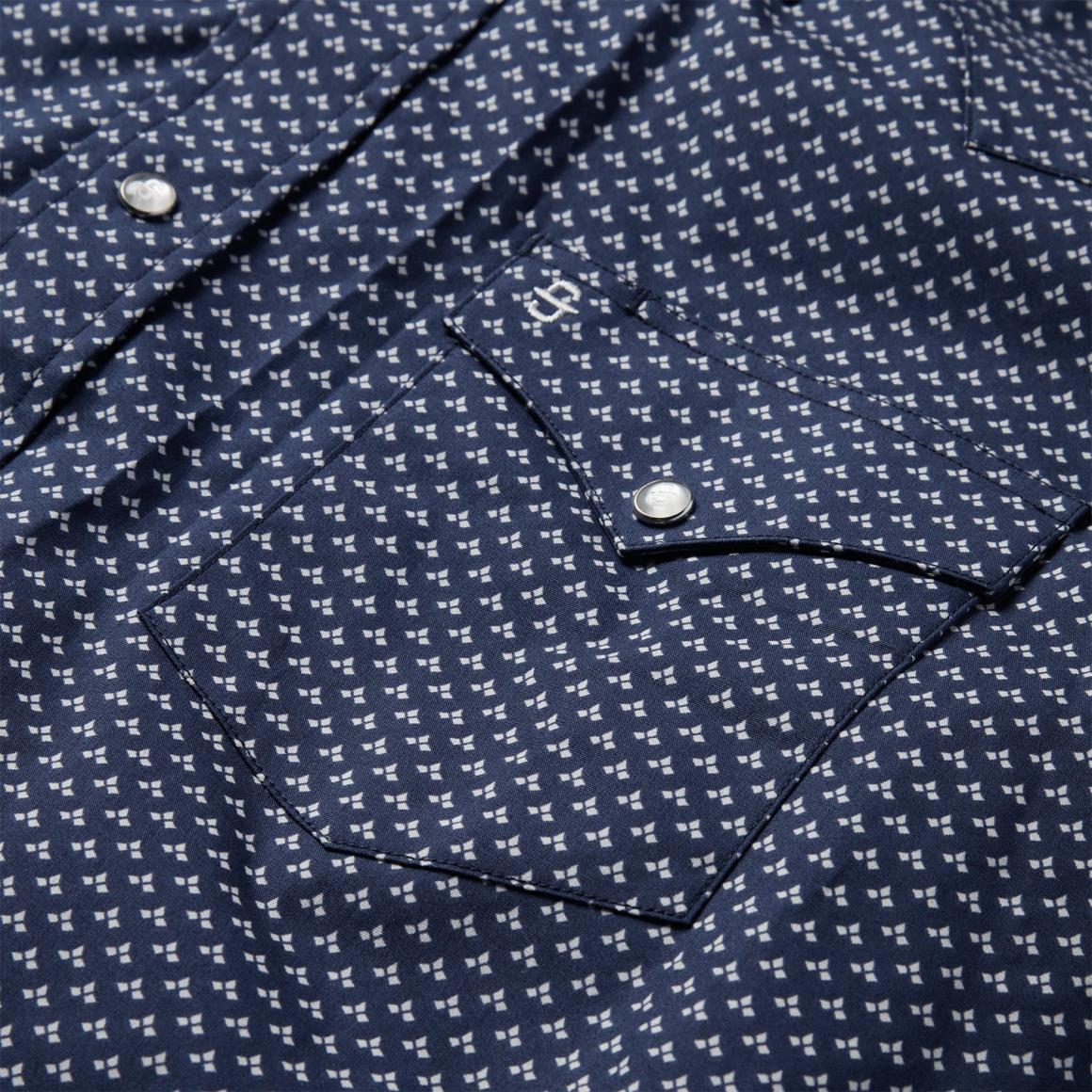 Blue Polaris Geo Print Western Shirt Blue | Men Stetson Western Shirts