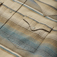 Blue Stripe Flannel Western Shirt Blue | Men Stetson Western Shirts