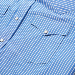 Blue Western Stripe Shirt Blue | Men Stetson Western Shirts