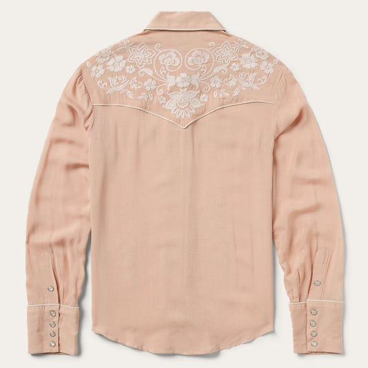 Blush Embroidered Western Shirt Pink | Women Stetson Western Shirts