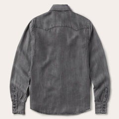 Boyfriend Fit Denim Shirt Washed Black | Women Stetson Denim Shirts