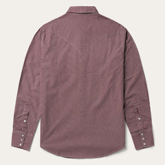 Broken Diamond Print Western Shirt Red | Men Stetson Modern Cut