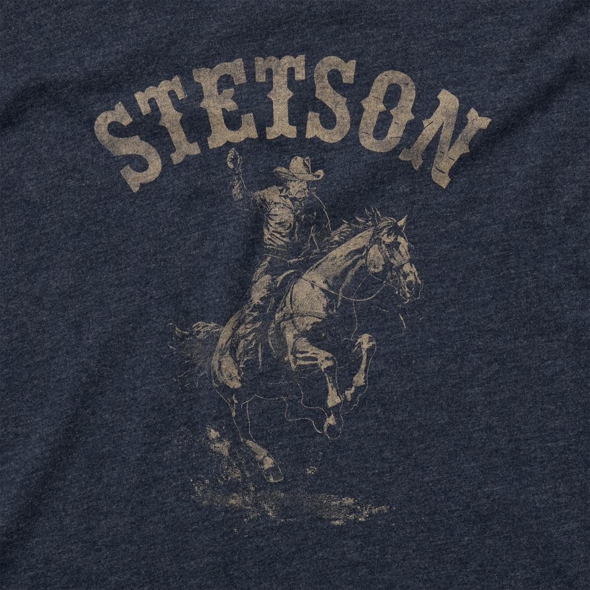 Bronco Rider Graphic Tee Blue | Men Stetson Tees